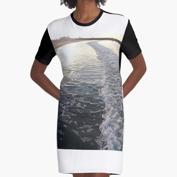 Shore, Body of water type, Coney Island Beach, #Shore, #Body, #water,  #type, #Coney, #Island, #Beach, #ConeyIsland, #ConeyIslandBeach Graphic T-Shirt Dress
