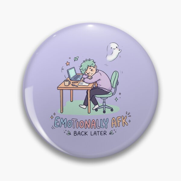 Item preview, Emotionally AFK Introvert Funny Ghost Design designed and sold by Quiet Mode Studio.