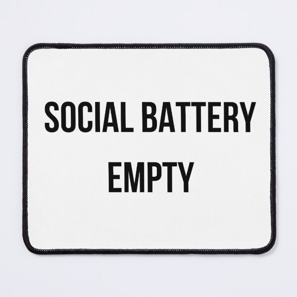 Item preview, Social Battery Empty Funny Introvert Sticker | Social Energy Low Meme designed and sold by PX-clothing.