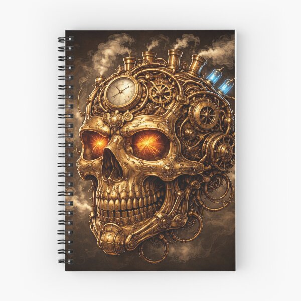 Item preview, Clockwork Steampunk Skull – Mechanical Gear Skull Fantasy Art designed and sold by Gearsandgrit.