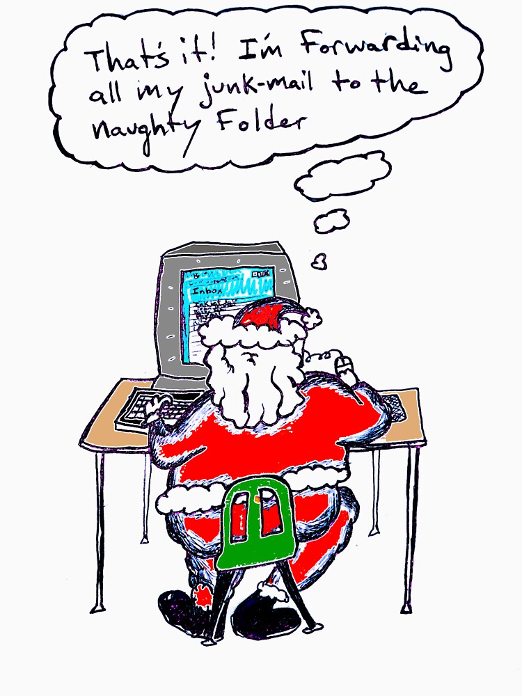 Santa's Inbox (color) by soyouresaying