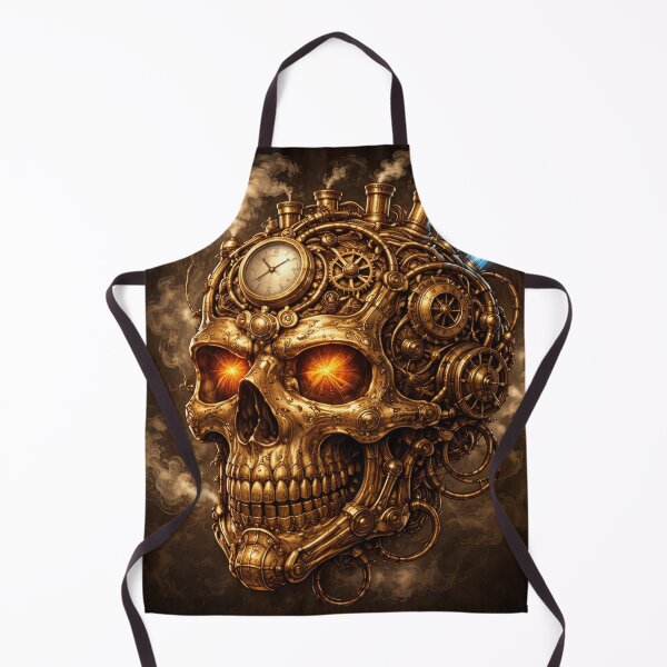 Item preview, Clockwork Steampunk Skull – Mechanical Gear Skull Fantasy Art designed and sold by Gearsandgrit.