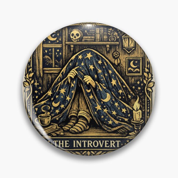 Item preview, The Introvert Funny Tarot Card Mystical Gothic Aesthetic designed and sold by Retro Mood Co.