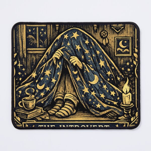 Item preview, The Introvert Funny Tarot Card Mystical Gothic Aesthetic designed and sold by Retro Mood Co.