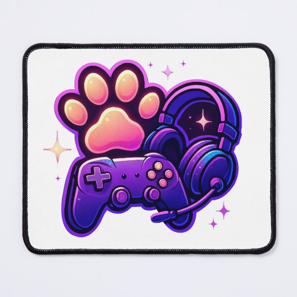 Item preview, Cute Cat Gamer Neon Controller Headset Gaming Design designed and sold by Dinaelsherkawy.