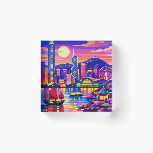 Item preview, Hong Kong llustration Postcard designed and sold by MatthewHeights.