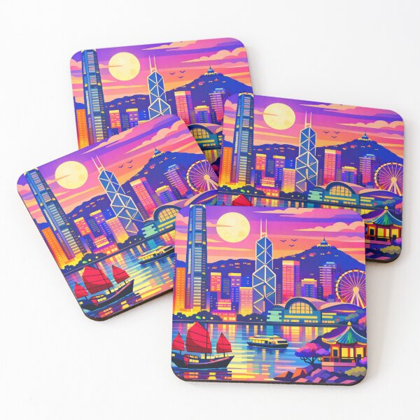 Item preview, Hong Kong llustration Postcard designed and sold by MatthewHeights.