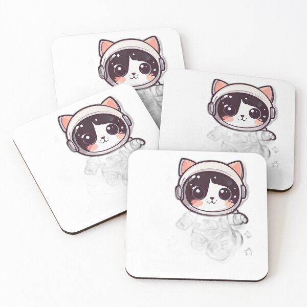 Item preview, Cute Kawaii Astronaut Cat Sticker designed and sold by PrintMadog.
