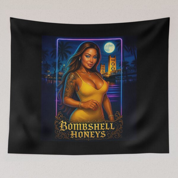 Item preview, Midnight Bombshell of Sacramento – Neon Bridge Beauty designed and sold by DyfunctionalTee.