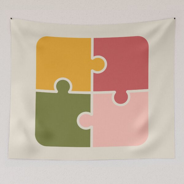 Item preview, Colorful Minimal Puzzle Pieces Design designed and sold by Tato's.