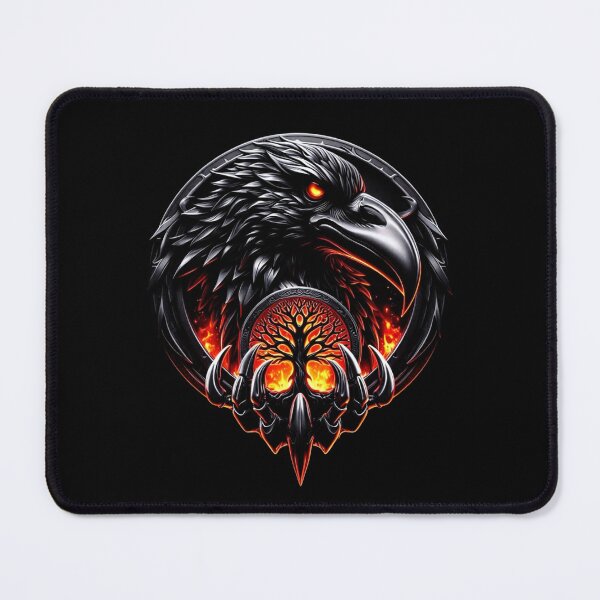 Item preview, Raven Skull Fire Tree of Life Dark Gothic Art designed and sold by DeimosArtIntl.