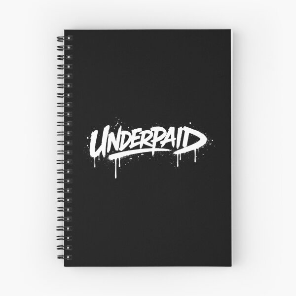 Item preview, UNDERPAID Graffiti Spray Paint Street Art Typography designed and sold by lalunadraw1.