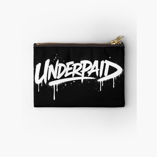 Item preview, UNDERPAID Graffiti Spray Paint Street Art Typography designed and sold by lalunadraw1.
