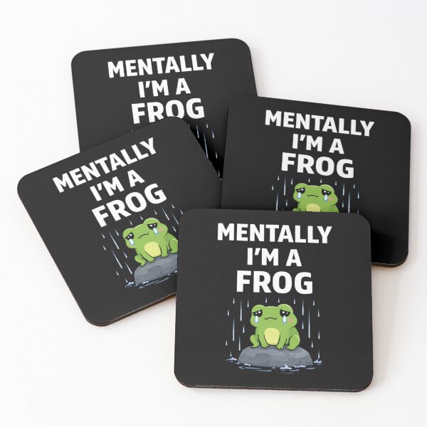 Item preview, Mentally I'm a Frog – Sad Frog Meme – Funny Frog Lover Gift designed and sold by VibeOffline Studio.