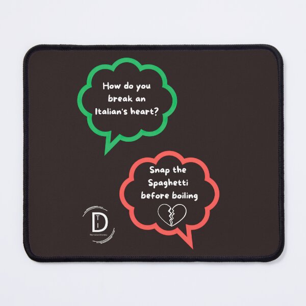 Item preview, Italian Spaghetti Crime Joke-Break Heart Rule Humor Black designed and sold by TheItaliandilemma.