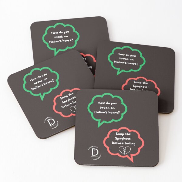 Item preview,  Italian Spaghetti Crime Joke-Break Heart Rule Humor Black designed and sold by TheItaliandilemma.