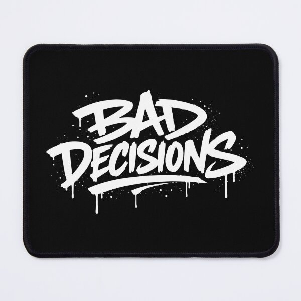 Item preview, BAD DECISIONS Graffiti Spray Paint Street Art Typography designed and sold by lalunadraw1.