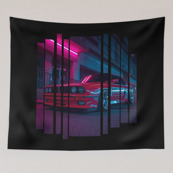 Item preview, B.W the Power of the 3 coupe with wide body kit, street racing vibe, high contrast neon colors 16 designed and sold by Neon G.