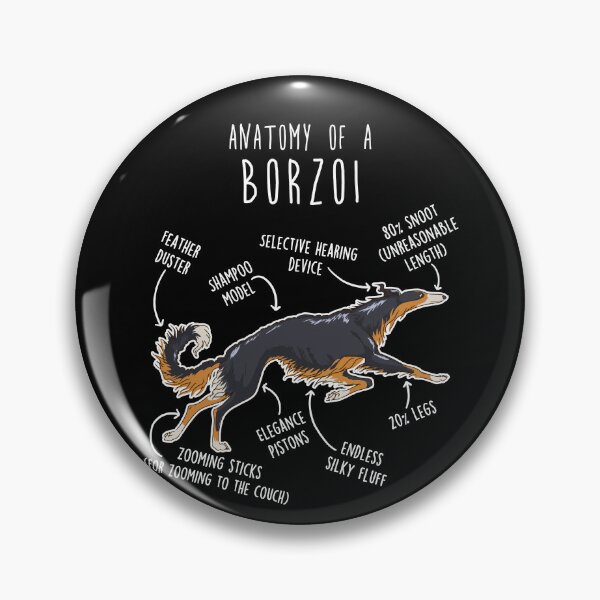 Item preview, Tri Color Borzoi Dog Anatomy designed and sold by Clara Hollins.