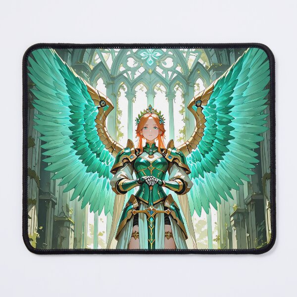 Item preview, AETHELGARD: Emerald Seraph Angel Warrior Fantasy Cathedral Guardian designed and sold by BorgSpareParts.