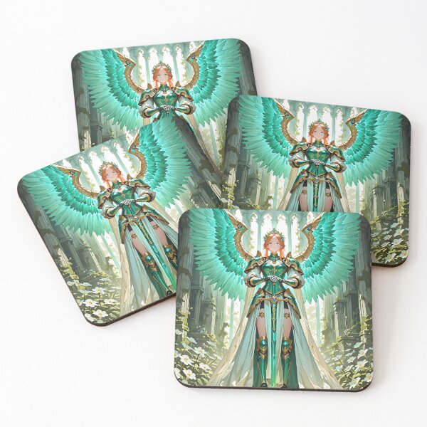 Item preview, AETHELGARD: Emerald Seraph Angel Warrior Fantasy Cathedral Guardian designed and sold by BorgSpareParts.