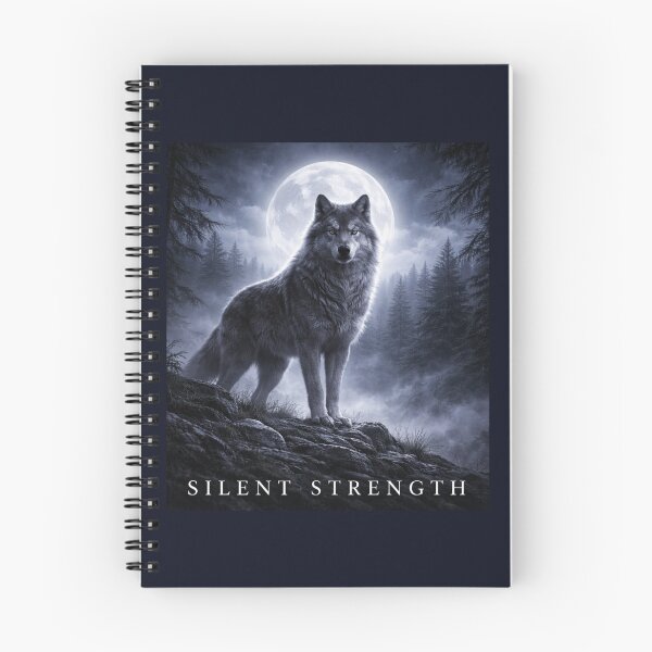 Item preview, Silent Strength Wolf – Moonlit Spirit Animal Wildlife Art designed and sold by GeoWild Designs.
