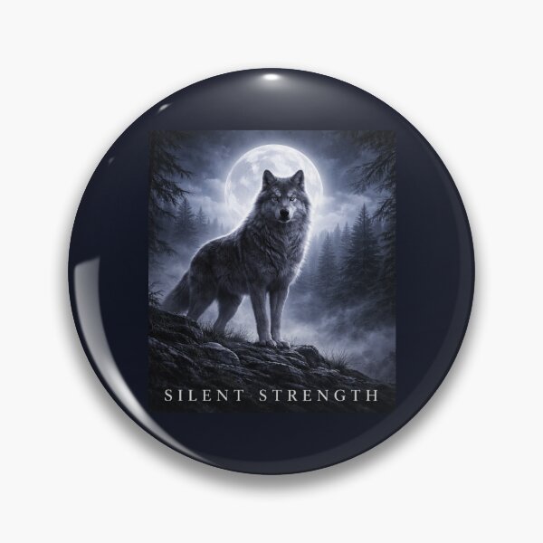 Artikelvorschau, Wolf in stiller Stärke – Mondlicht-Krafttier-Wildtierkunst entworfen und verkauft von GeoWild Designs.