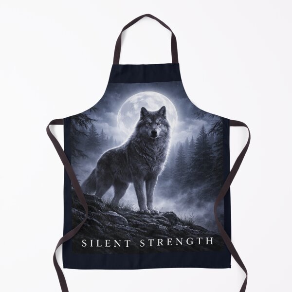 Item preview, Silent Strength Wolf – Moonlit Spirit Animal Wildlife Art designed and sold by GeoWild Designs.