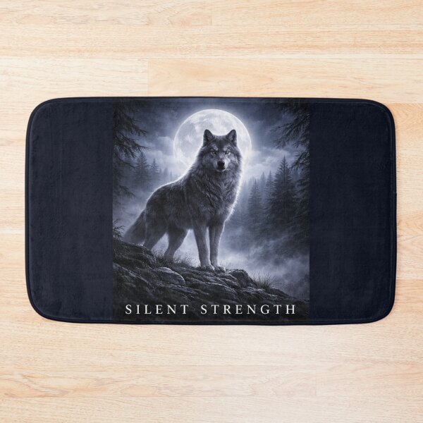 Item preview, Silent Strength Wolf – Moonlit Spirit Animal Wildlife Art designed and sold by GeoWild Designs.