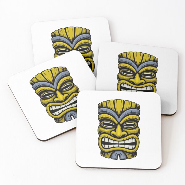 Item preview, Retro Hawaiian Tiki Mask Vintage Tribal Island Design designed and sold by YounexxART.