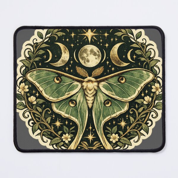 Item preview, Celestial Luna Moth Botanical Stars Dark Academia designed and sold by Retro Mood Co.