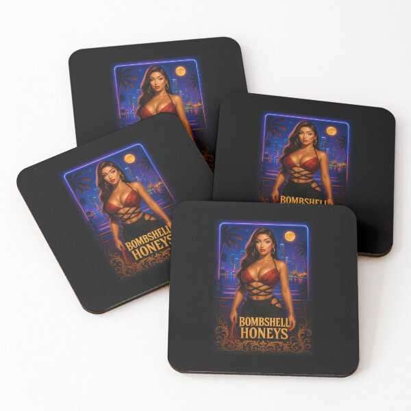Item preview, Bombshell Honeys Neon City Nights – Retro Miami Glam Pin-Up Art designed and sold by DyfunctionalTee.