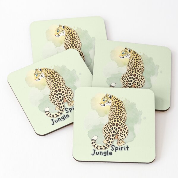 Item preview, Jungle Spirit: Sunset Leopard Design - Golden Halo Watercolor designed and sold by PriyaMagic.