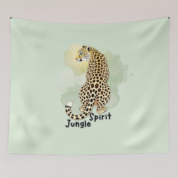 Item preview, Jungle Spirit: Sunset Leopard Design - Golden Halo Watercolor designed and sold by PriyaMagic.
