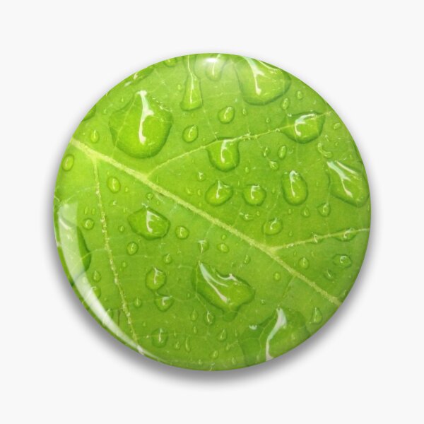Item preview, Green Leaf with Water Droplets in Fresh Light designed and sold by katifinell.