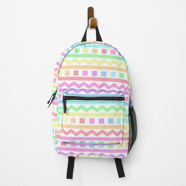 Item preview, Pastel Rainbow Easter Egg Zigzag Stripes Pattern (White) designed and sold by BeJolley.