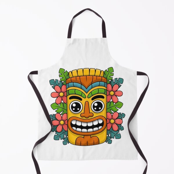 Item preview, Cute Kawaii Tiki Mask Tropical Cartoon Island Art designed and sold by YounexxART.
