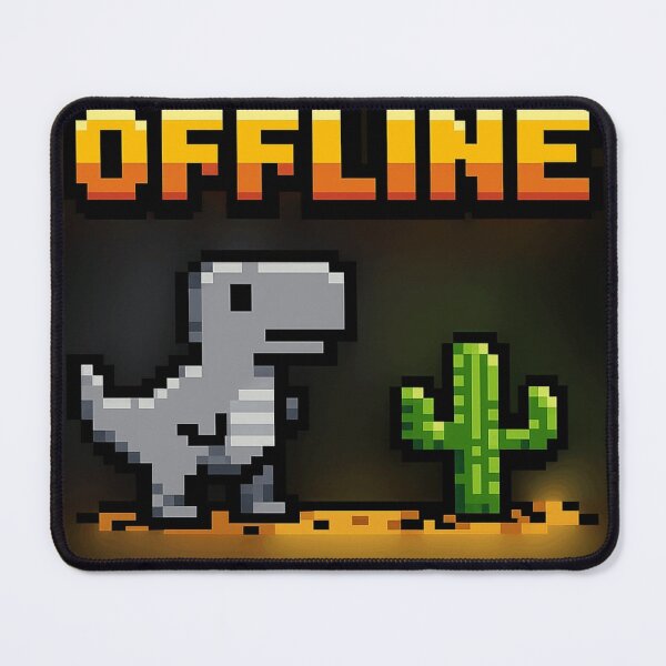 Item preview, Offline Dinosaur Pixel Art 8-Bit Internet Error designed and sold by Retro Mood Co.