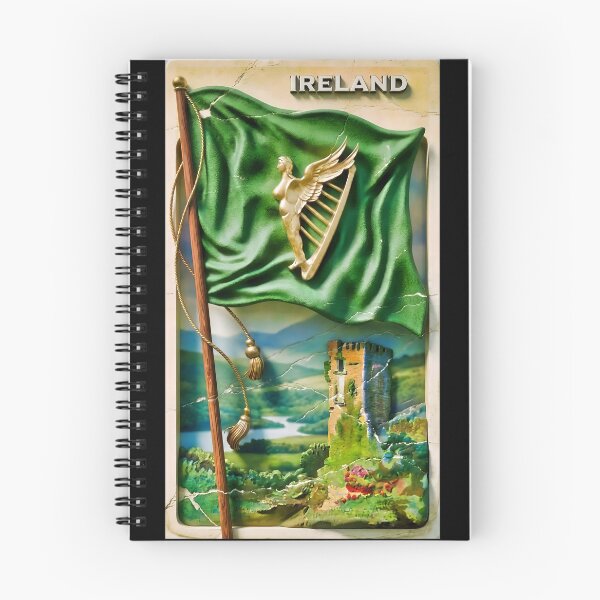 Item preview, Green Harp Flag Maid of Erin Flag Irish early  1900's Flag remastered designed and sold by OliDesigns.