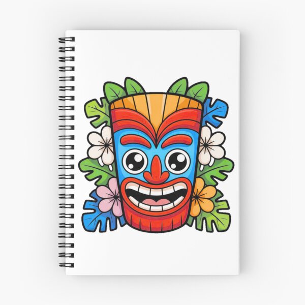 Item preview, Happy Kawaii Tiki Mask Cute Tropical Cartoon Design designed and sold by YounexxART.
