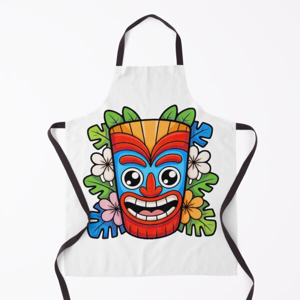 Item preview, Happy Kawaii Tiki Mask Cute Tropical Cartoon Design designed and sold by YounexxART.