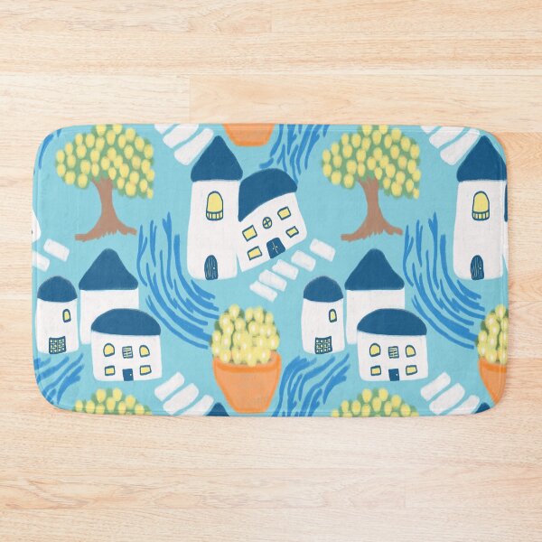 Item preview, Mediterranean Greek Houses designed and sold by RepeatCandy.