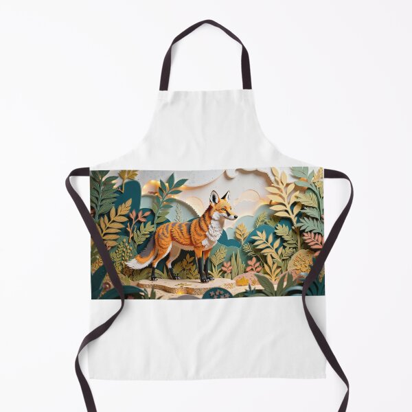 Item preview, Paper Cutout Fox | Tropical Jungle Glow  designed and sold by LatentRenderArt.