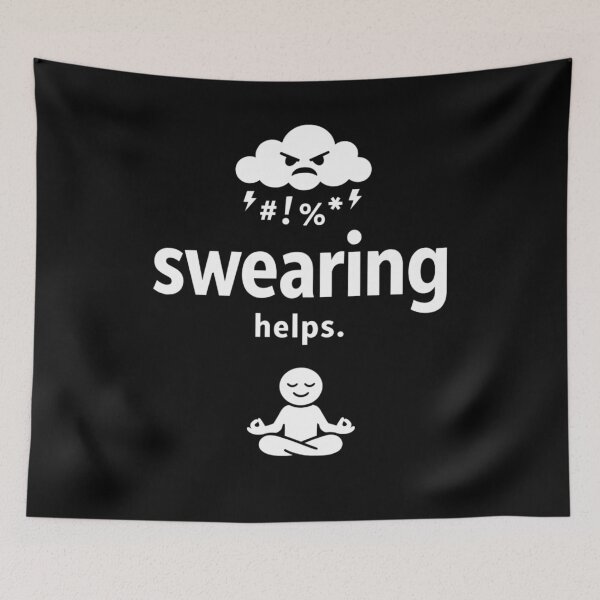 Item preview, Swearing Helps Funny Stress Relief Humor designed and sold by FreshVibe Prints.