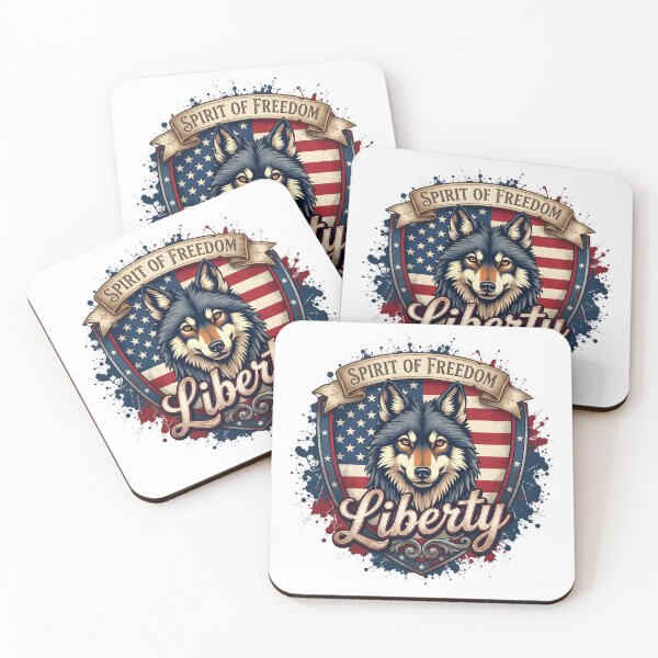 Item preview, Spirit of Freedom Wolf Shirt – Patriotic American Wolf Design - 4Th Of July designed and sold by relso.