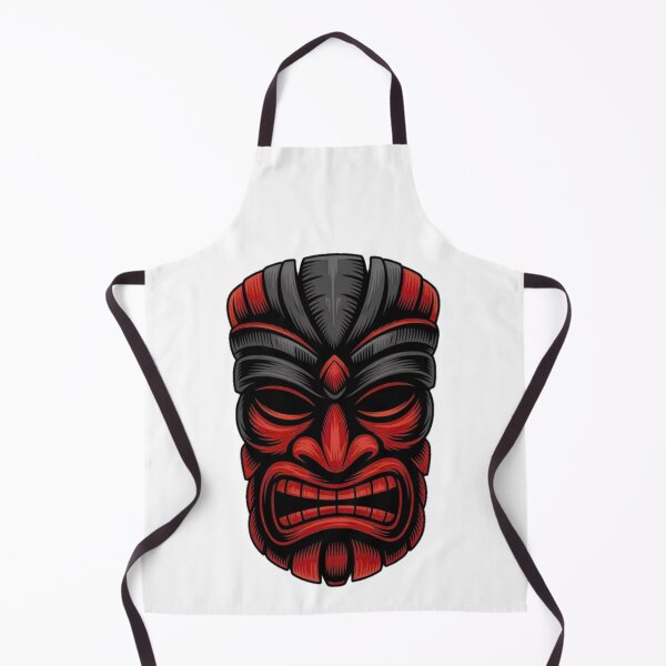 Item preview, Dark Tribal Tiki Mask Polynesian Warrior Spirit Art designed and sold by YounexxART.
