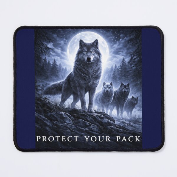 Item preview, Protect Your Pack Wolf – Loyal Wolf Family Wildlife Art designed and sold by GeoWild Designs.