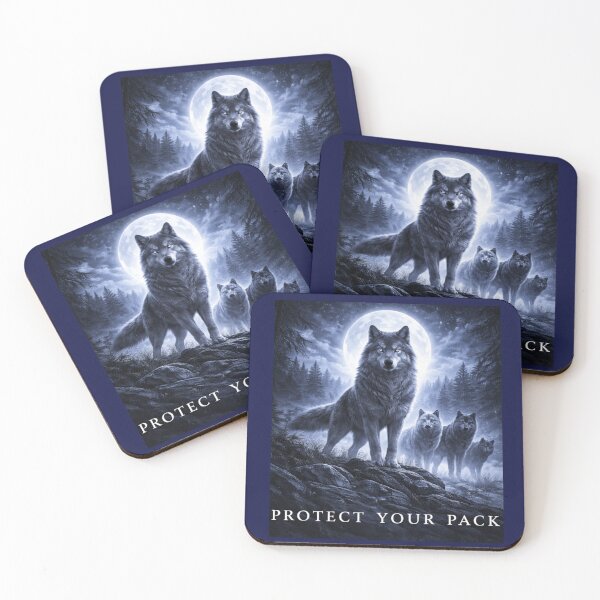 Item preview, Protect Your Pack Wolf – Loyal Wolf Family Wildlife Art designed and sold by GeoWild Designs.