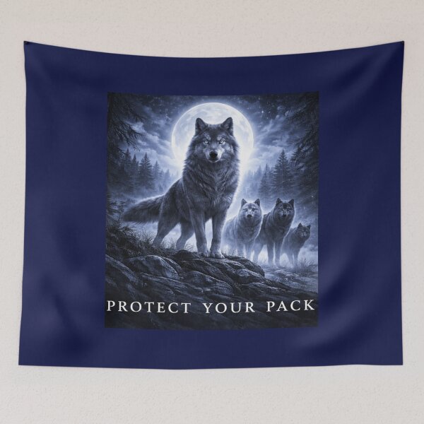 Item preview, Protect Your Pack Wolf – Loyal Wolf Family Wildlife Art designed and sold by GeoWild Designs.