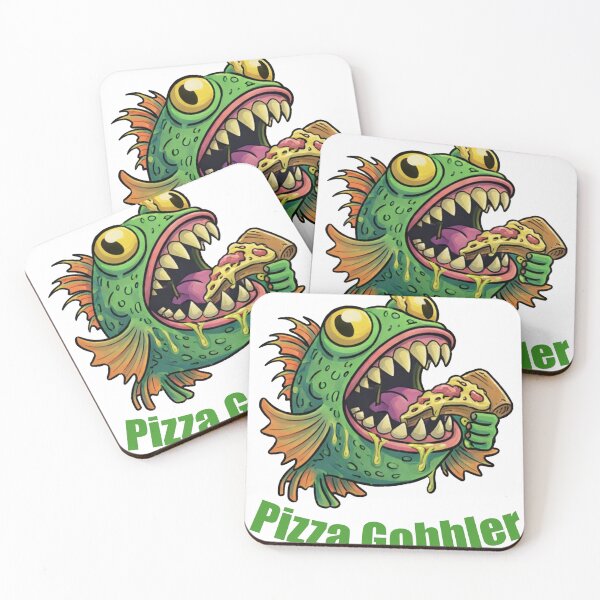Item preview, Pizza Gobbler - Funny Hungry Monster Art designed and sold by Original-Vibes.